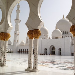 The beautiful Sheikh Zayed Grand Mosque.